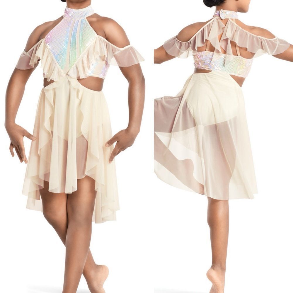 Tenth House solo Dance costume lyrical dress ivory white HALO IVORY TH23103 LA
